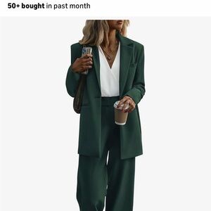 Chic Forest Green Women's Pantsuit